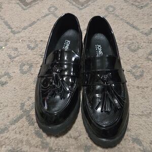 Jones Black Patent Leather Loafers